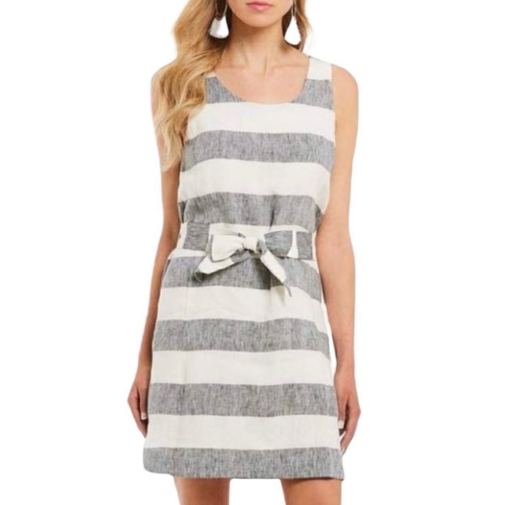 A loves A striped belted dress with zipper back